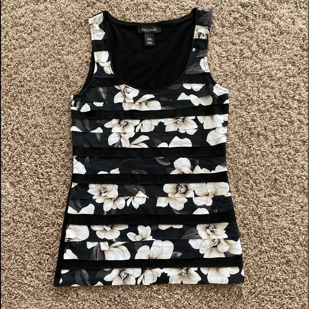 White House Black Market XXS Floral Tank Top